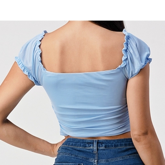 Luna Ruched Mesh Top - Picture 3 of 8